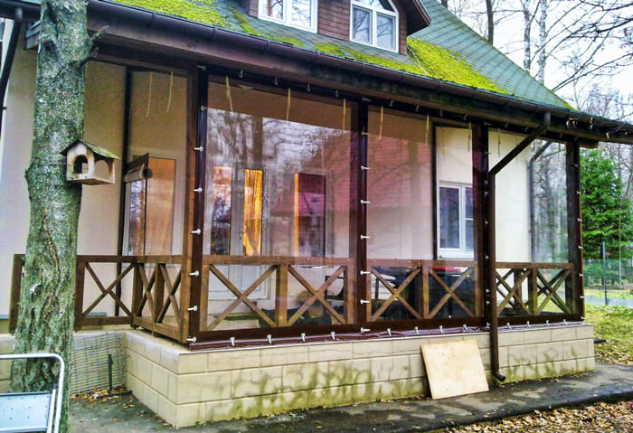 Окно верандное деревянное